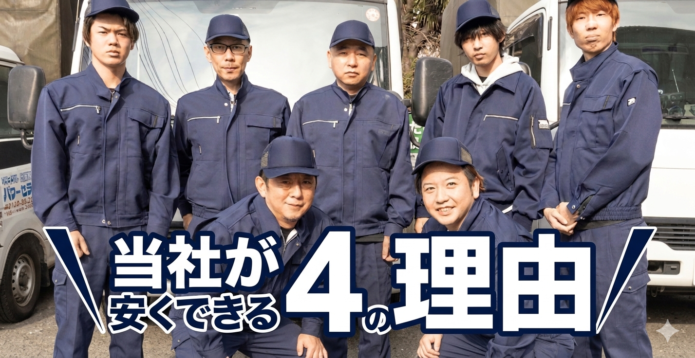 当社が安くできる4つの理由