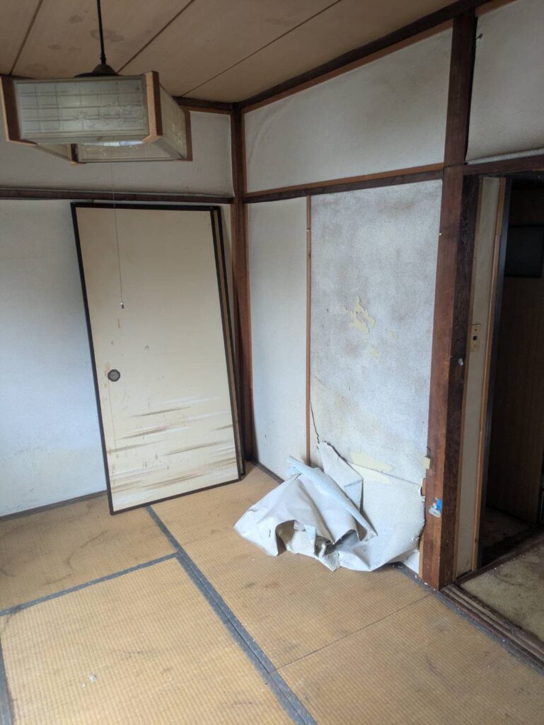 作業後の和室